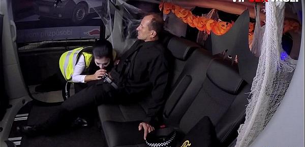 VIP SEX VAULT - Jasmine Jae - Halloween Sex On The Van With A Busty Police Officer Lady